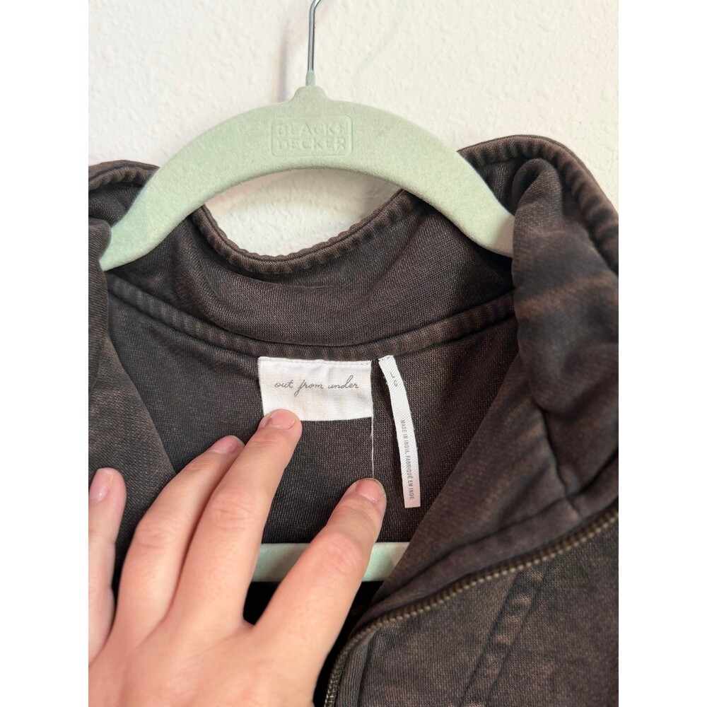 Out from Under by Urban Outfitters Vera Cropped 1/4 Zip Pullover Size Large - Picture 6 of 9